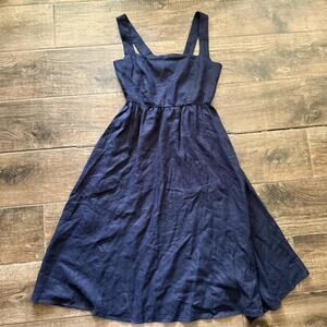 Quince Navy Blue Midi Dress